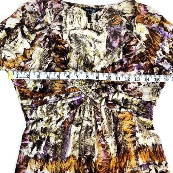 Daisy Fuentes Petite Small Dress - Multi-Color V-Neck Casual Work - Picture 6 of 10